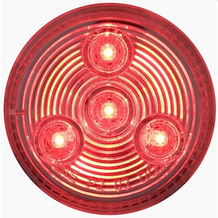 Optronics Clear Lens Red 2 Marker/Clearance Light, Grommet Mount 12V MCL55RCB